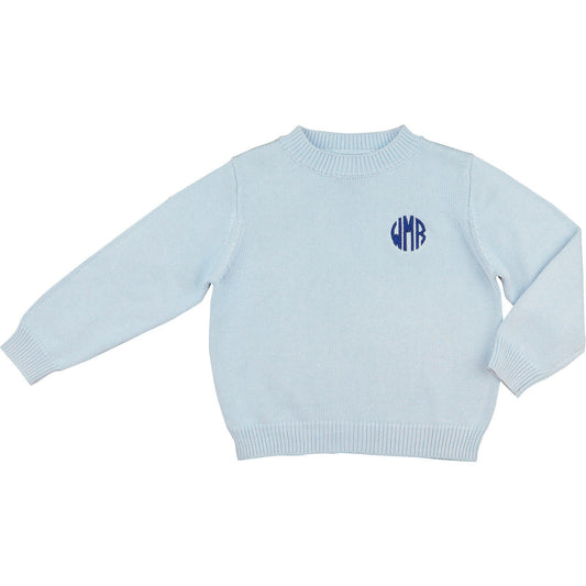 Blue Woven Sweater Monogram