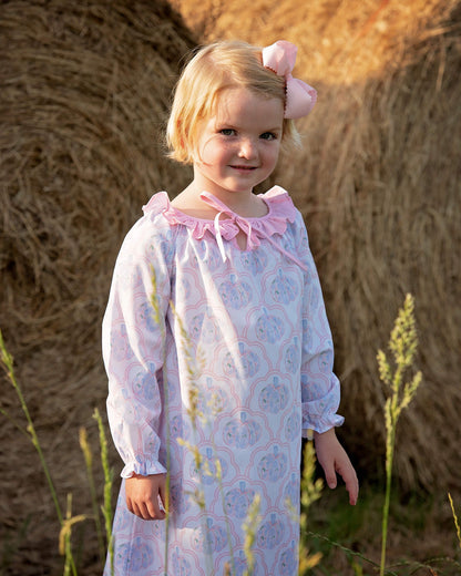 Pink Floral Pumpkin Nightgown