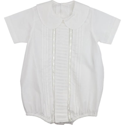 Boy's Ivory Heirloom Bubble  Smocked Threads