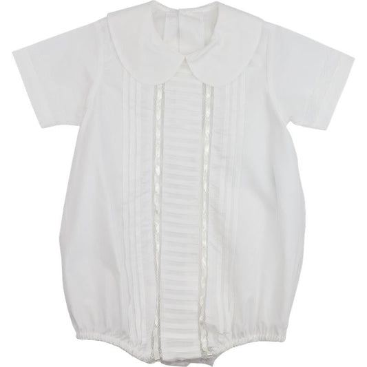 Boy's Ivory Heirloom Bubble  Smocked Threads