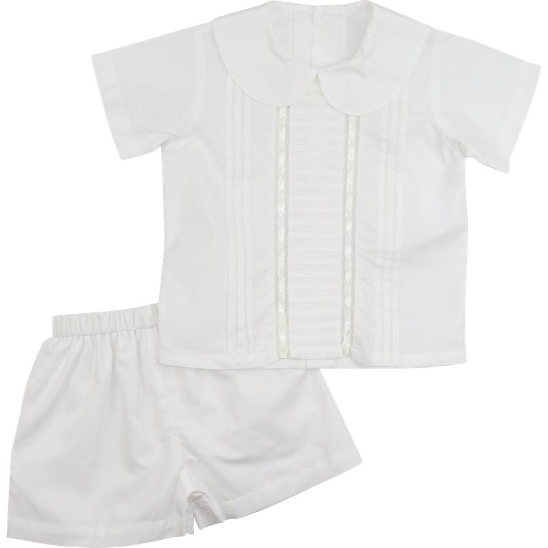 Boy's Ivory Heirloom Short Set