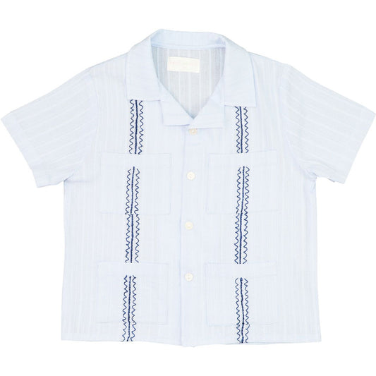 Navy Guayabera