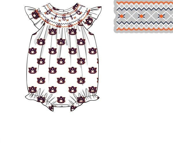 Officially Licensed Smocked Auburn Bubble