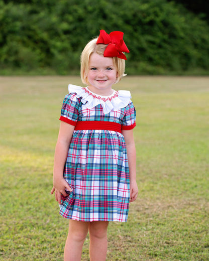 Smocked Tartan Plaid Dress