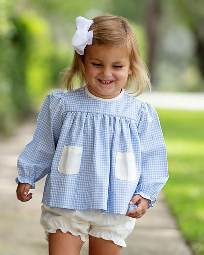 Blue Gingham Pocket Diaper Set