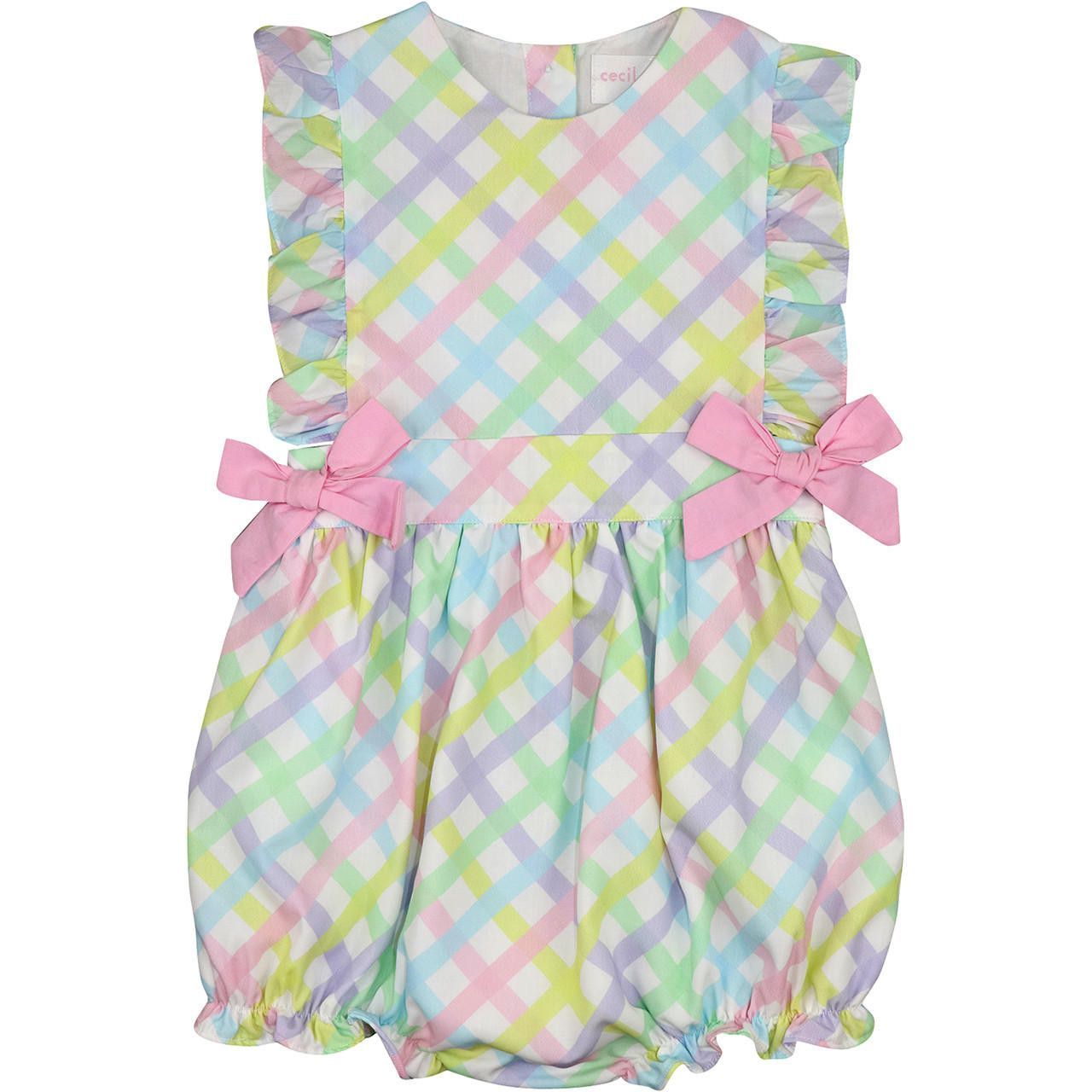 Pastel Plaid Bow Bubble