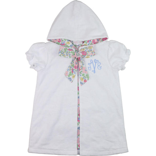 Floral Liberty Hooded Terry Coverup  Monogram