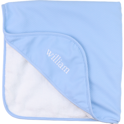 Blue Honeycomb Hooded Towel