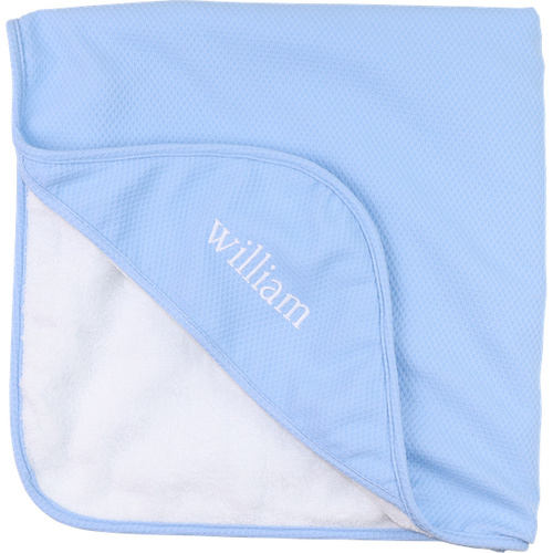 Blue Honeycomb Hooded Towel