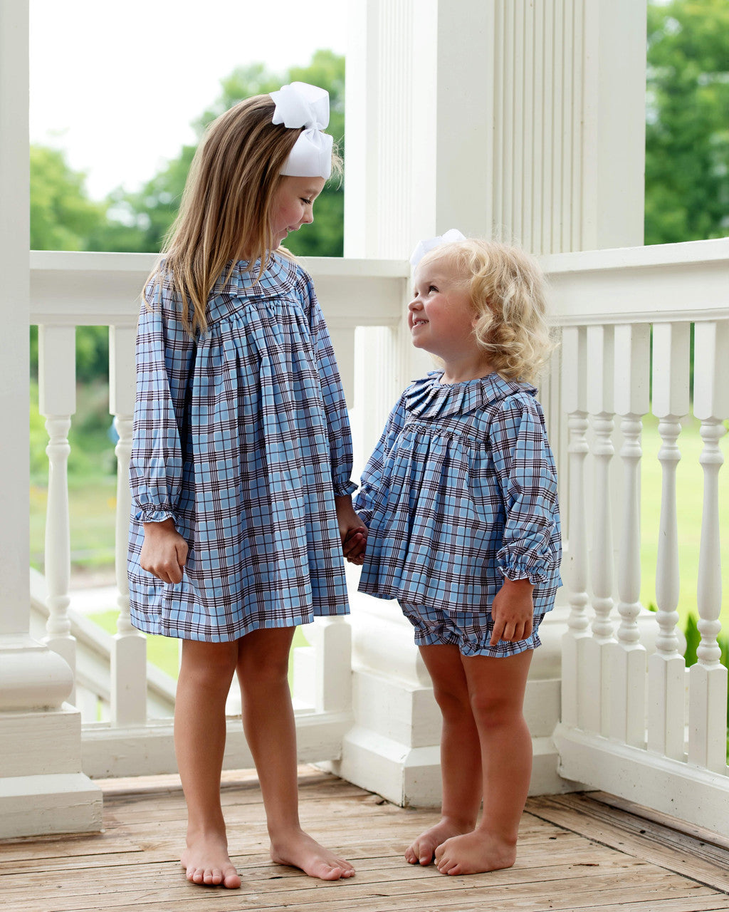 Blue And Brown Plaid Dress