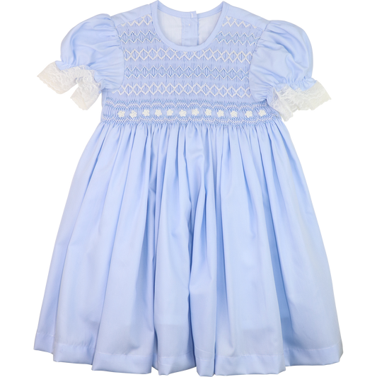 Blue Smocked Florette Dress