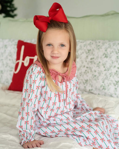 Red And Green Ribbon Night Gown