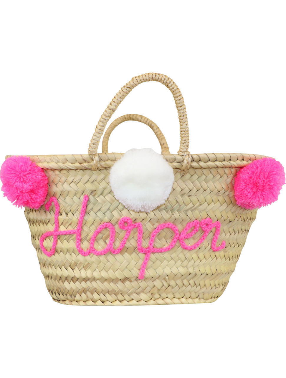 Handmade Custom Pink Pom Pom Tote (Name Included) - Shipping Mid-May  Monogram