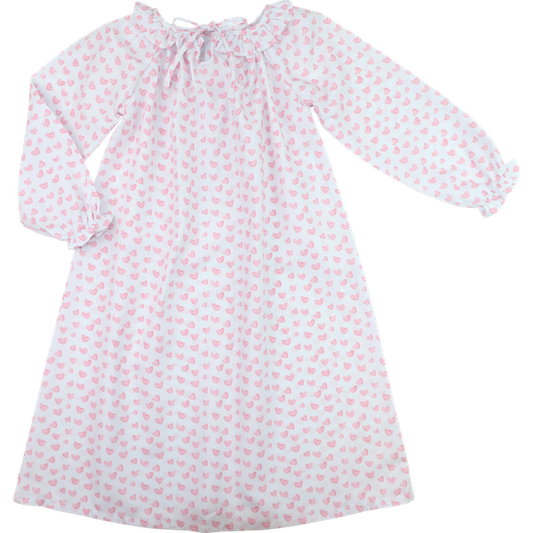 Pink Heart Print Night Gown