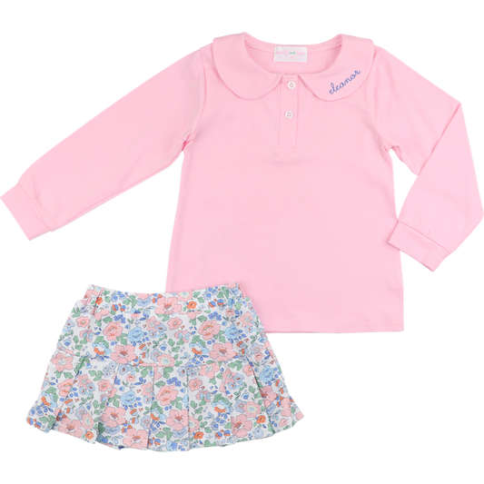 Pink Floral Tennis Set