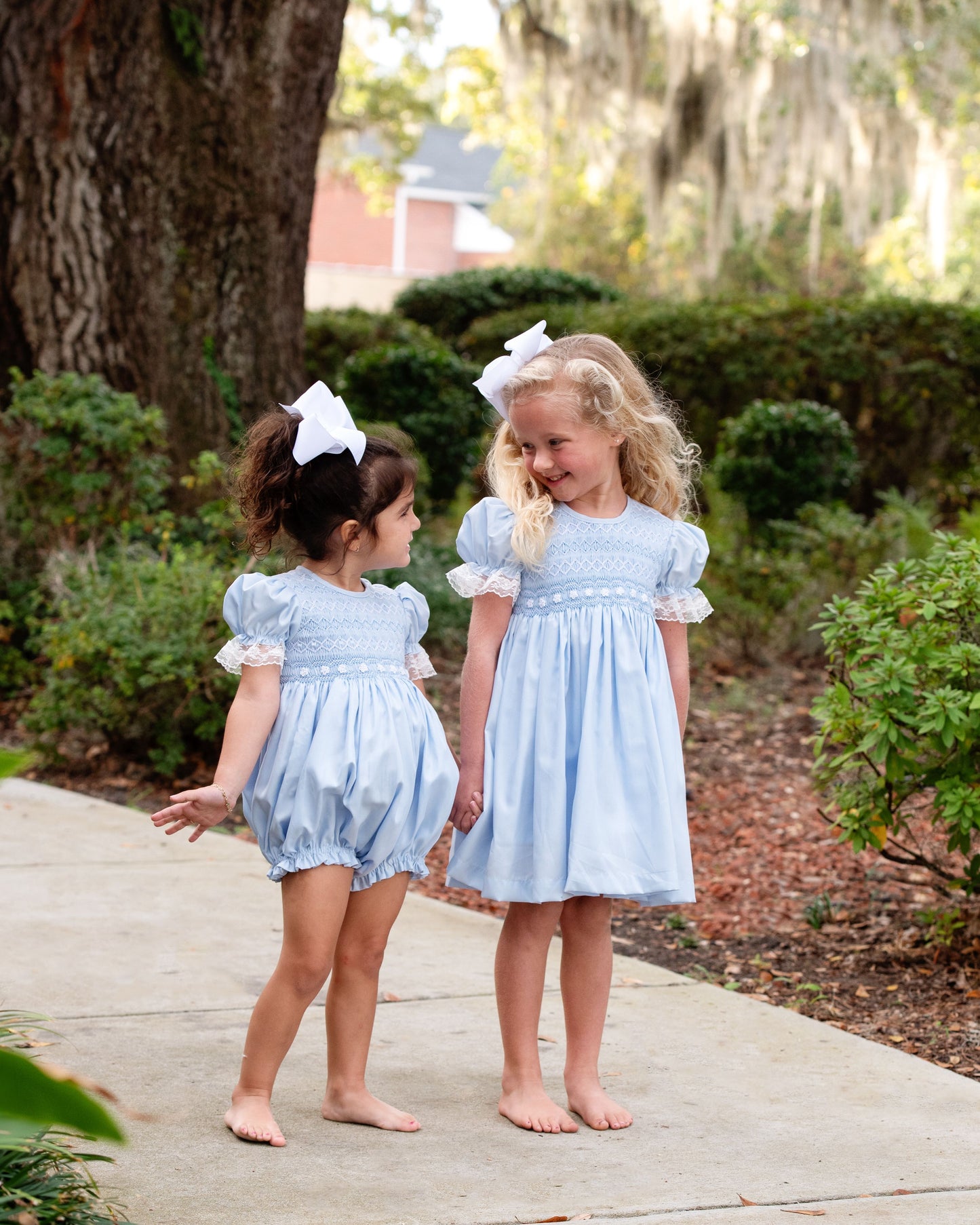 Blue Smocked Florette Dress