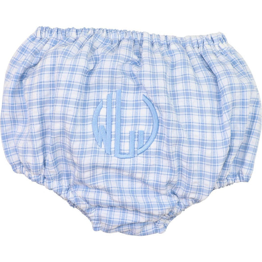 Blue Plaid Seersucker Swim Bloomer