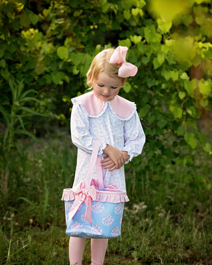 Pink Pumpkin And Bow Knit Eyelet Legging Set