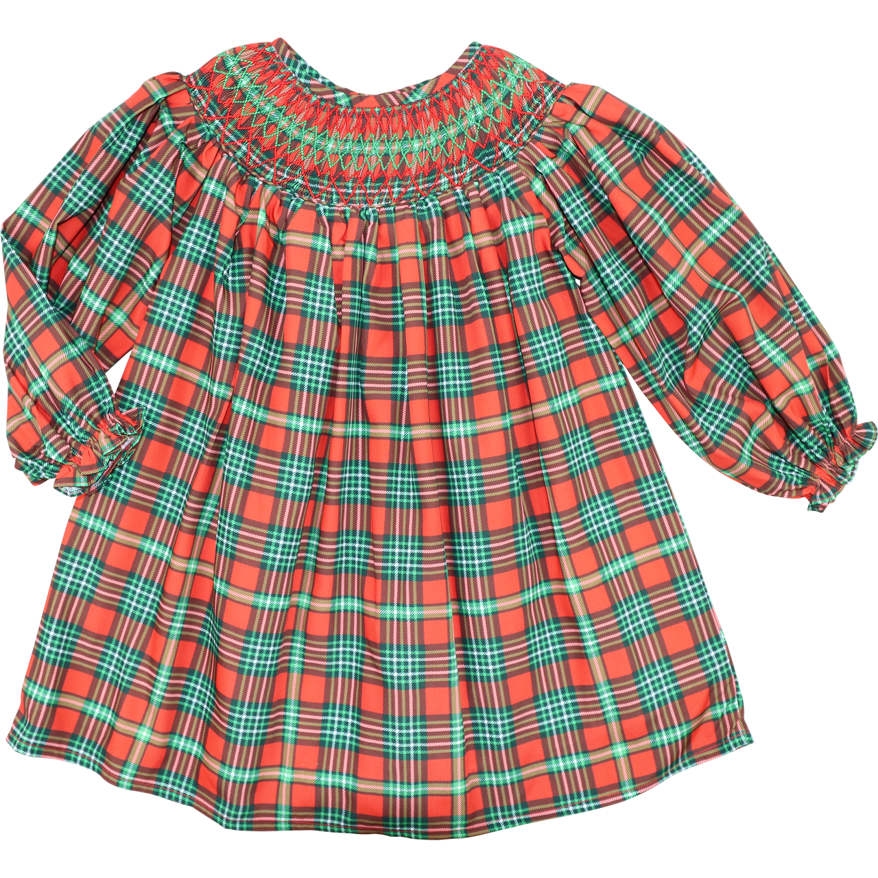 Smocked Holiday Plaid Dress