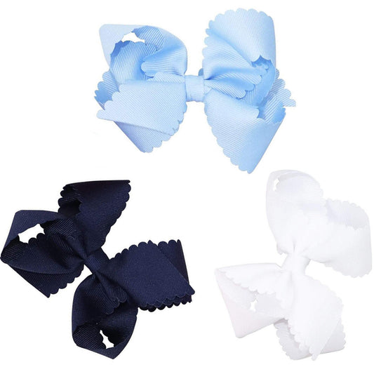 Medium Scalloped Edge Grosgrain Bow