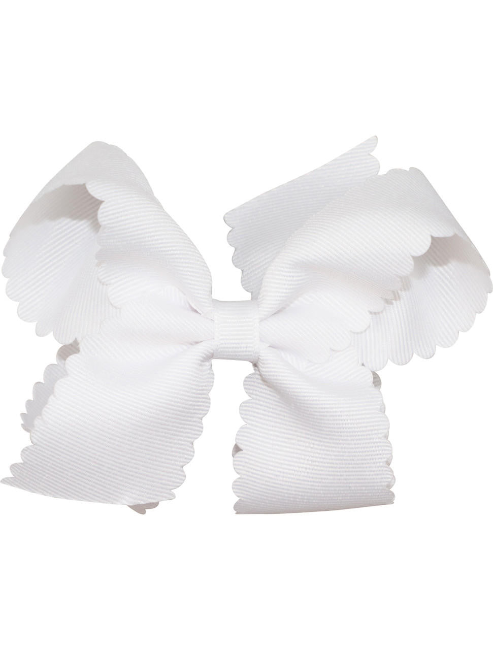 Medium Scalloped Edge Grosgrain Bow Smocked Threads