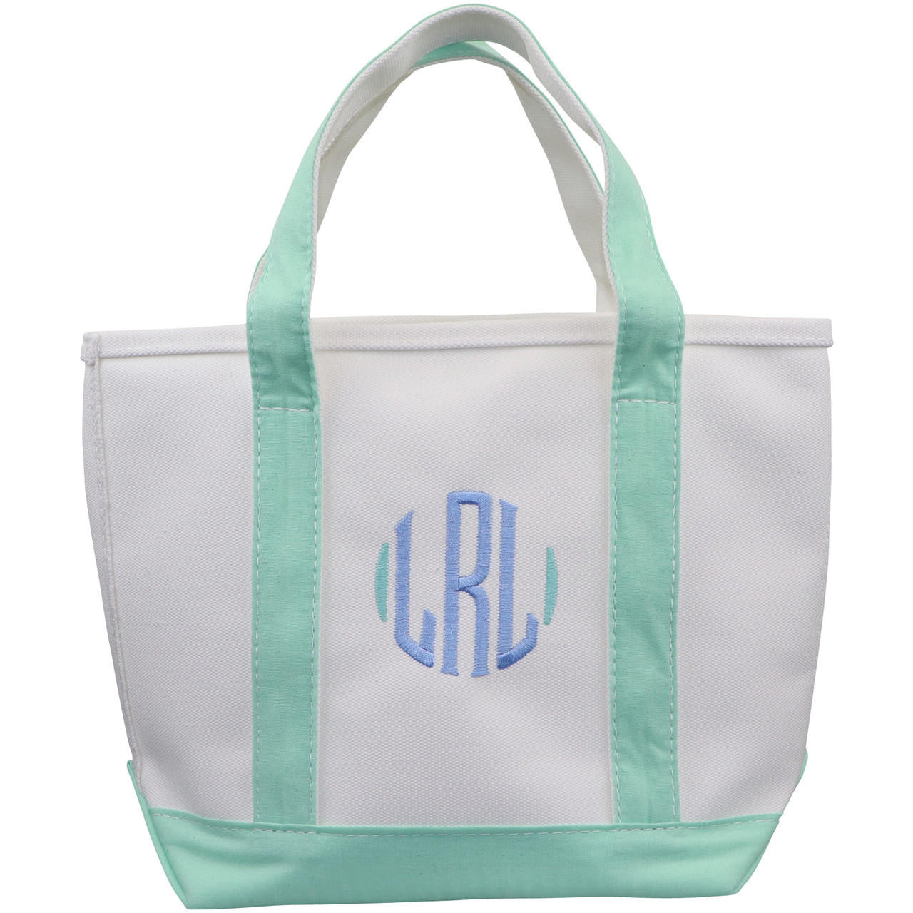 Mint Canvas Tote Monogram