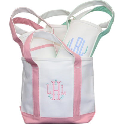 Mint Canvas Tote Monogram