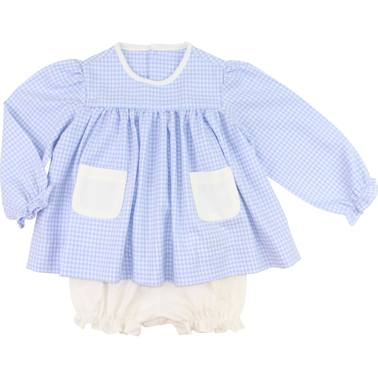 Blue Gingham Pocket Diaper Set