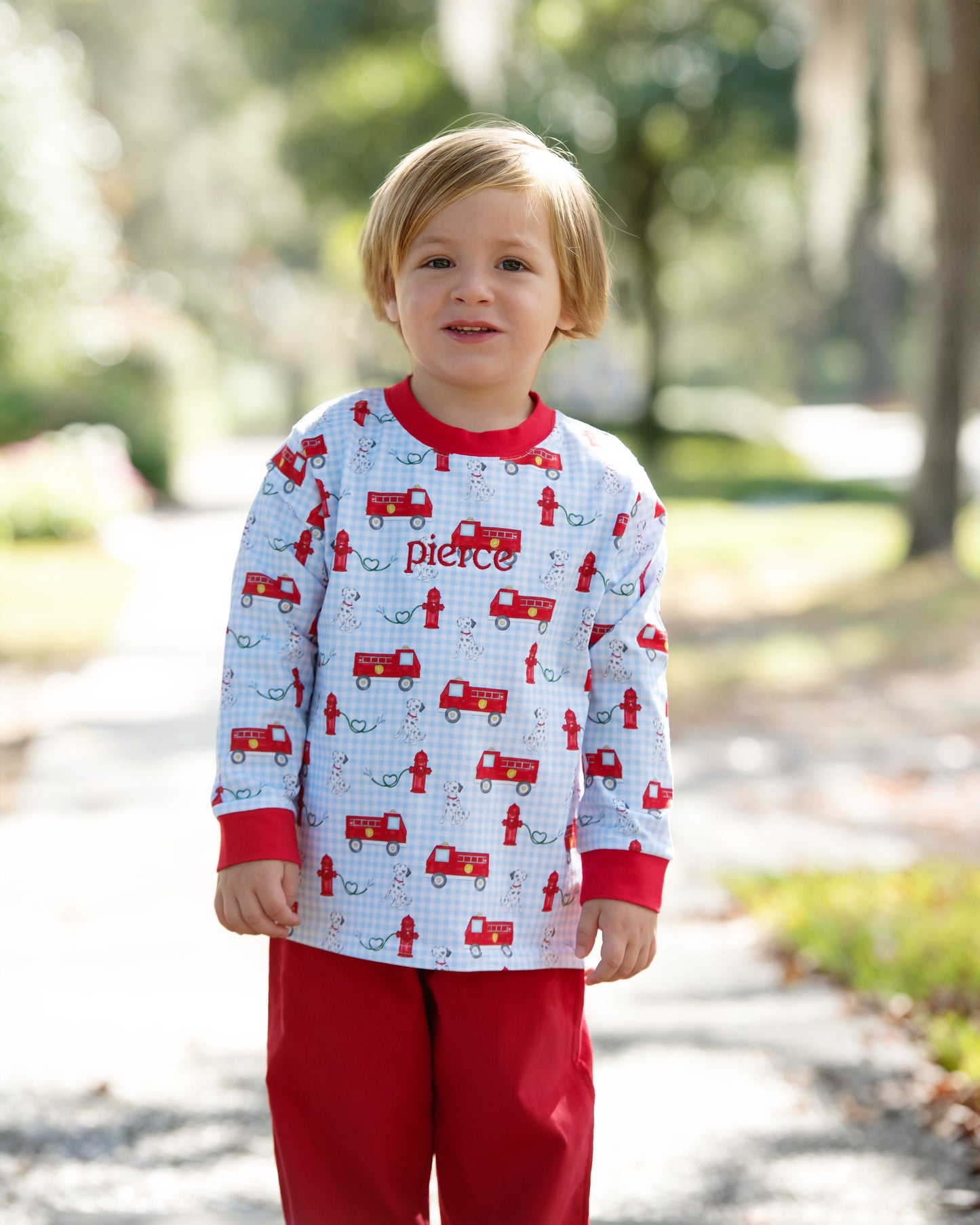 Valentine Firetruck Pant Set