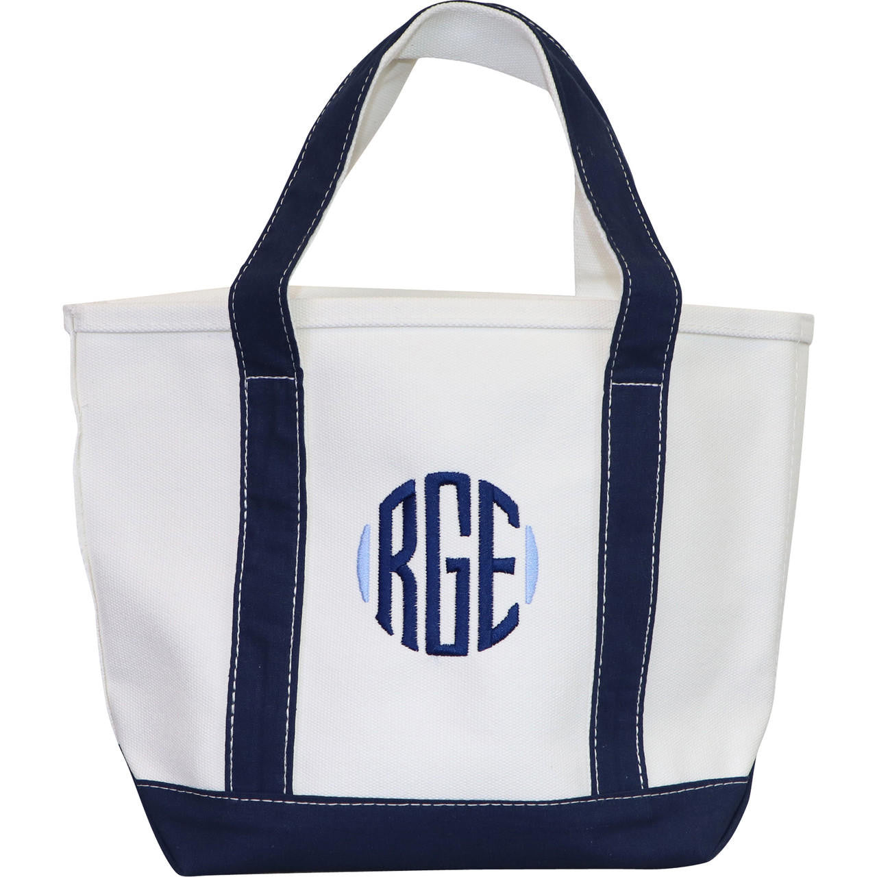 Navy Canvas Tote Monogram