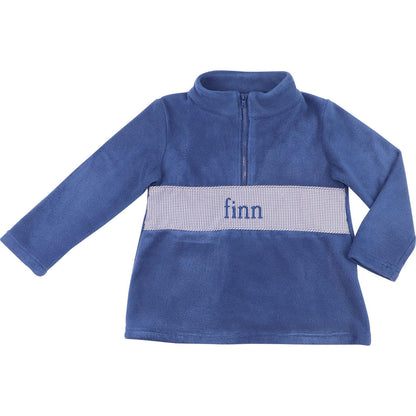 Navy Fleece Pullover - Shipping Late September  Monogram - Cecil and Lou