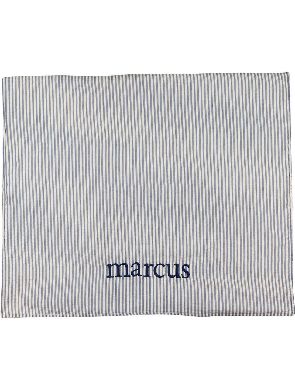 Navy Mini Stripe Seersucker Beach Towel  Monogram - Cecil and Lou