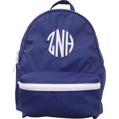 Navy Vinyl Backpack Monogram