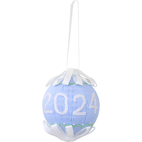 Blue Smocked 2024 Christmas Ornament