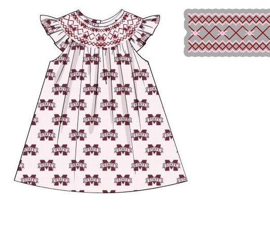 Officially Licensed Smocked Mississippi State Dress