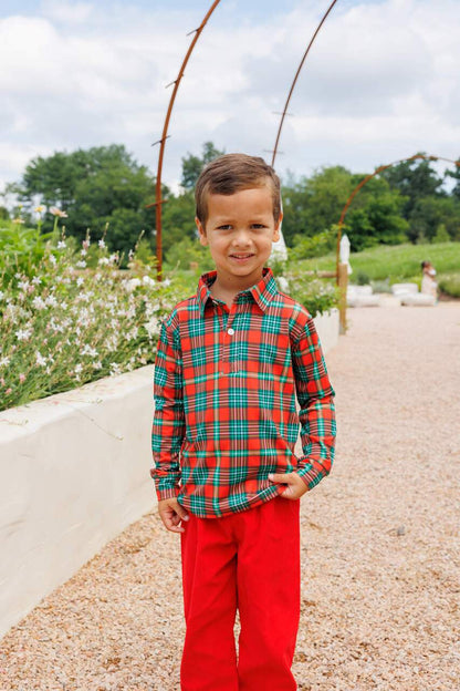 Green And Red Holiday Plaid Pant Set