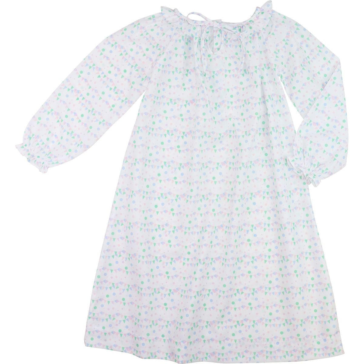 Pastel Birthday Banner Night Gown  Smocked Threads