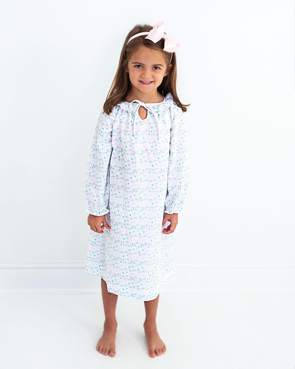 Pastel Birthday Banner Night Gown  Smocked Threads