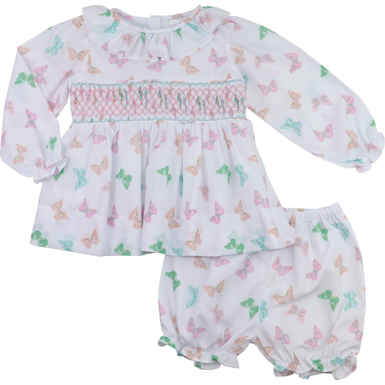 Pastel Butterfly Smocked Bloomer Set  Smocked Threads