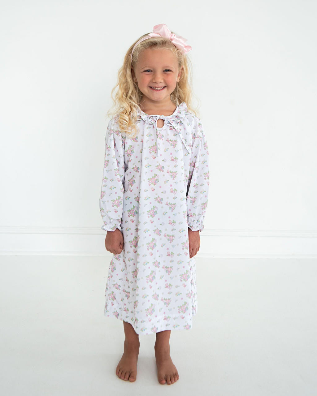 Pastel Floral Bouquet Nightgown  Smocked Threads