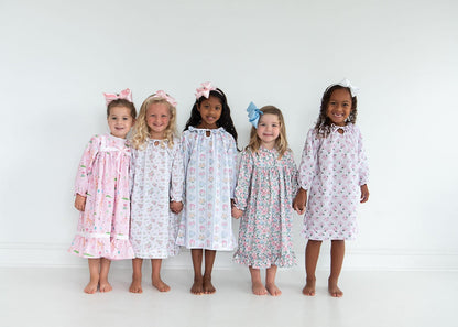 Pastel Floral Bouquet Nightgown  Smocked Threads