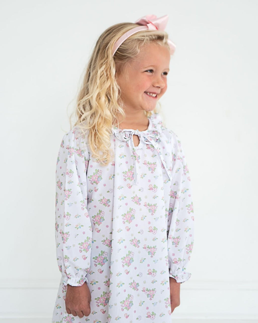 Pastel Floral Bouquet Nightgown  Smocked Threads