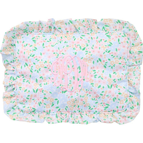 Pastel Floral Ruffle Pouch