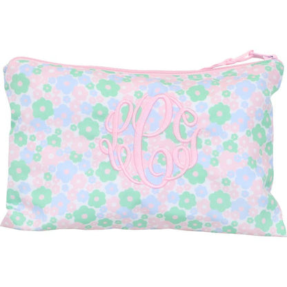 Pastel Flowers Zipper Pouch  Monogram