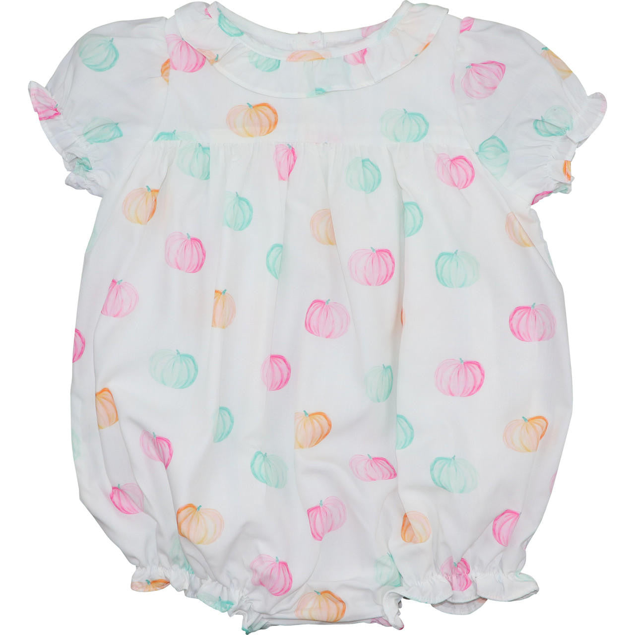 Pastel Pumpkin Print Bubble Smocked Threads