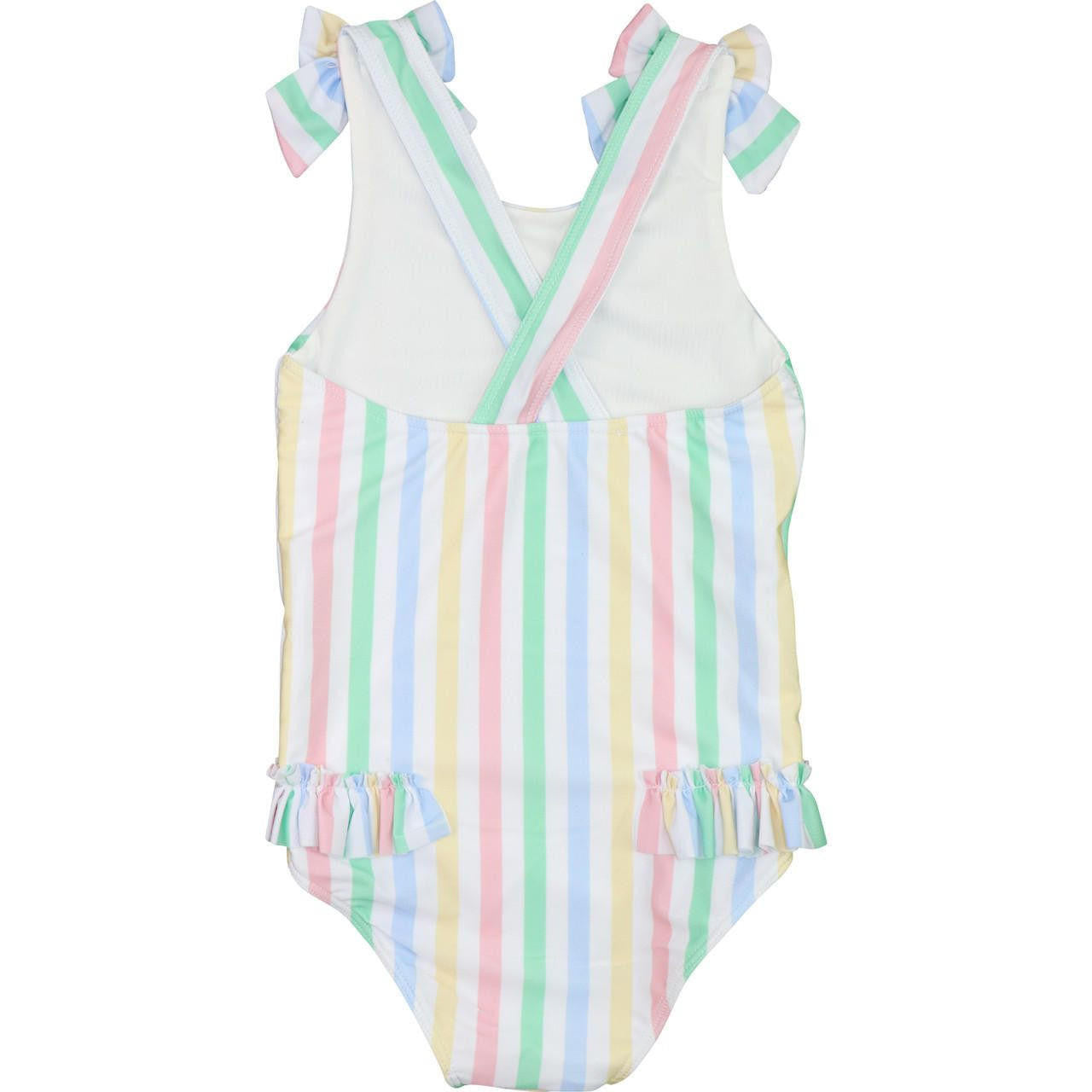 Pastel Striped Lycra Swimsuit  Smocked Threads