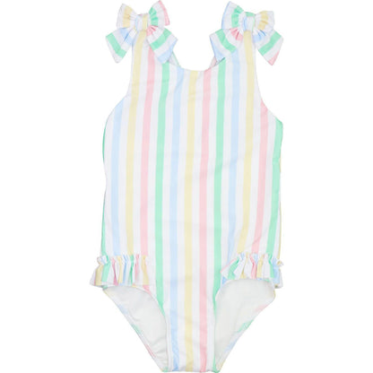 Pastel Striped Lycra Swimsuit  Smocked Threads