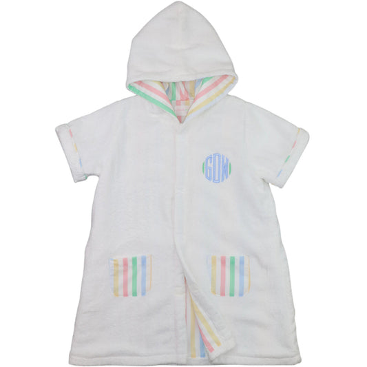 Pastel Striped Terry Coverup - Shipping Mid April  Monogram