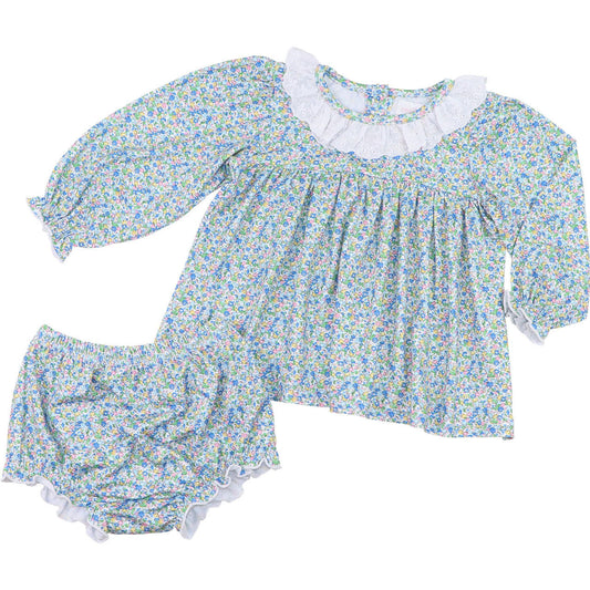 Petite Floral Print Knit Diaper Set - Shipping Late September  Cecil and Lou