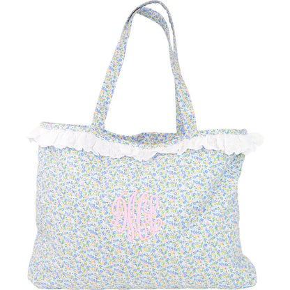 Petite Floral Quilted Tote  Monogram